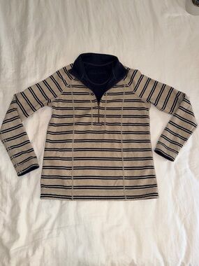 Tommy Bahama Reversible Navy Quarter-Zip Sweater